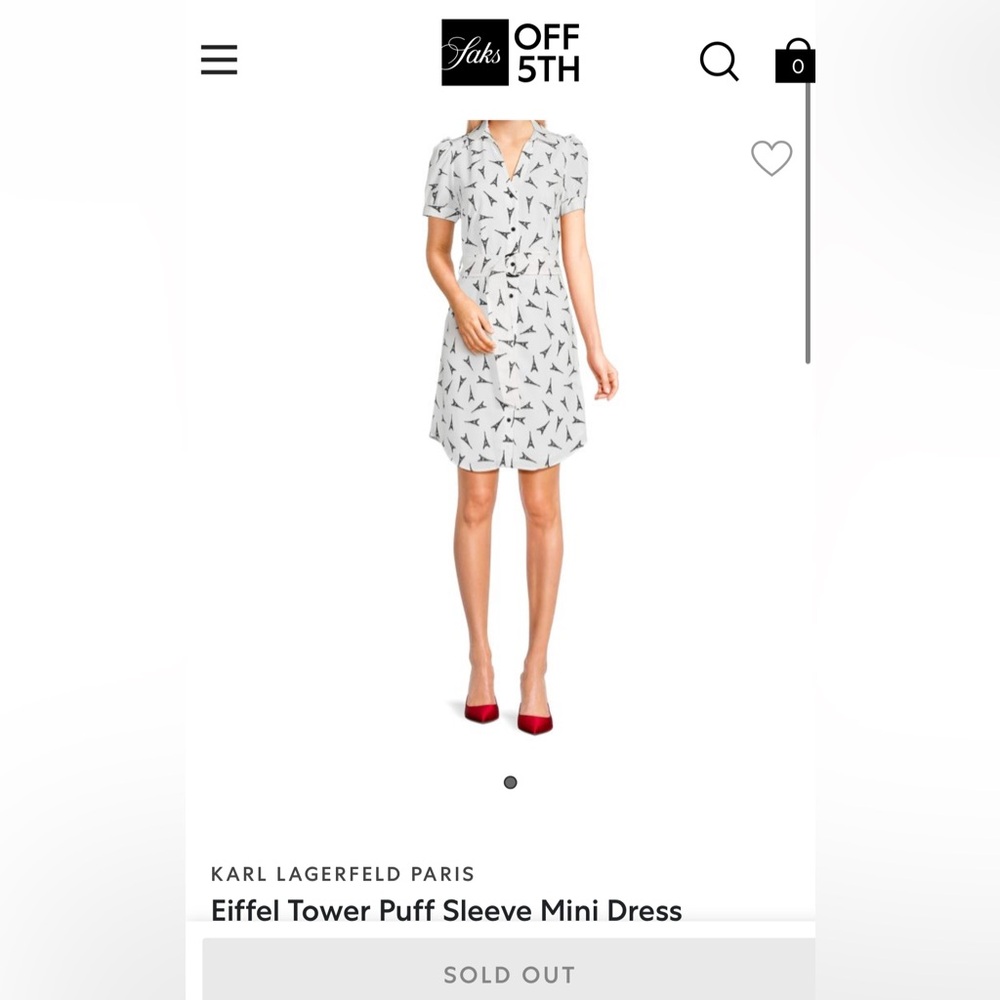 Karl Lagerfeld NWT Paris-themed Eiffel Tower dress